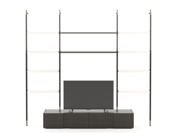 HIS - Sectional wall-mounted bookcase with TV stand by Stylish Club - view 2